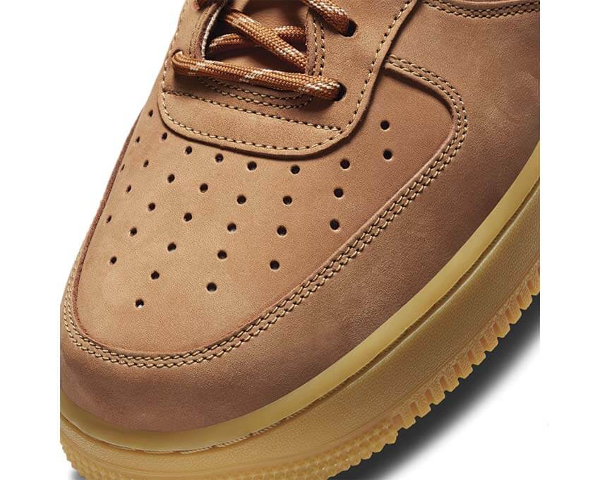 Nike Air Force 1 '07 Wheat vue latérale — cuir pleine fleur