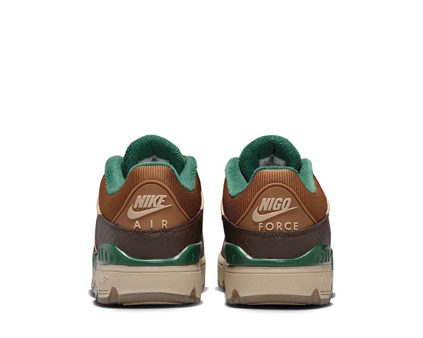 Nike Air Force 3 Low SP Nigo Baroque Brown detalle — detalles colaboración Nigo
