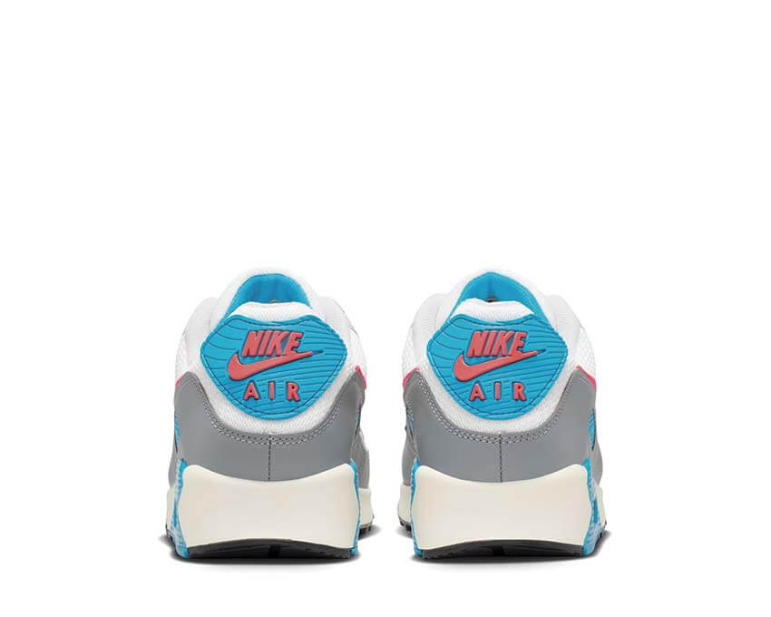 Nike Air Max 90 Wave Pack Cool Grey détail — empiècements suède gris glacé