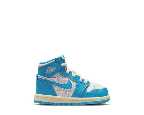 Jordan 1 Retro High OG UNC Reimagined TD Dk Powder Blue — sneaker enfant bleu Jordan
