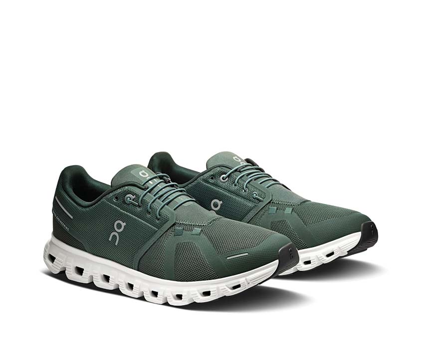 On Cloud 6 Evergreen side view — lightweight upper men's running shoe