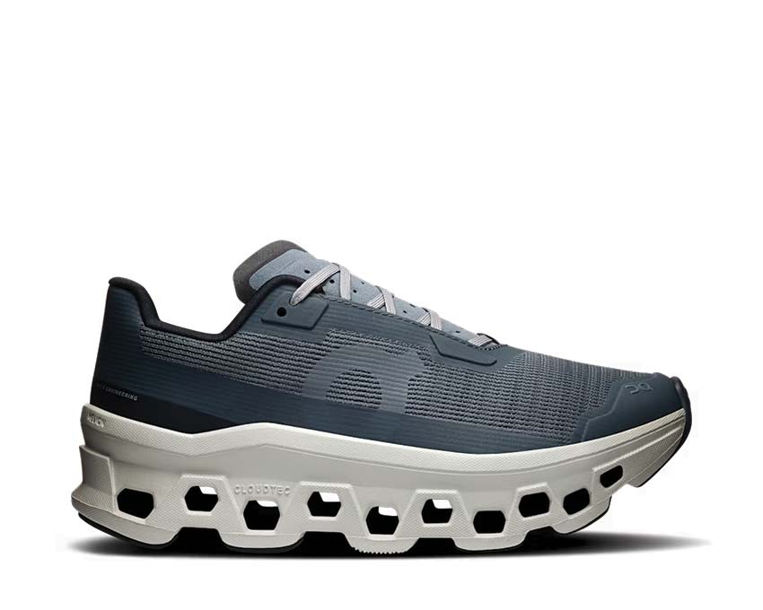 On Cloudmonster Void W Stone/Glacier — running femme amorti CloudTec maximaliste