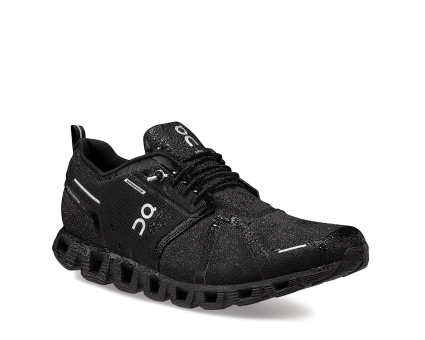 On Cloud 5 Waterproof W vue latérale — tige waterproof running femme noire