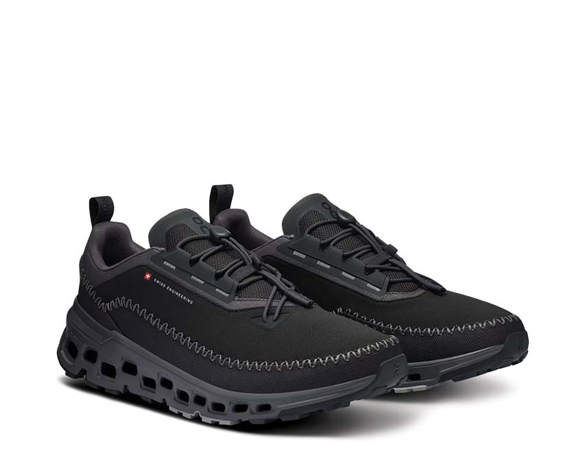 On Cloudaway 2 Black/Eclipse vue latérale — tige légère running homme