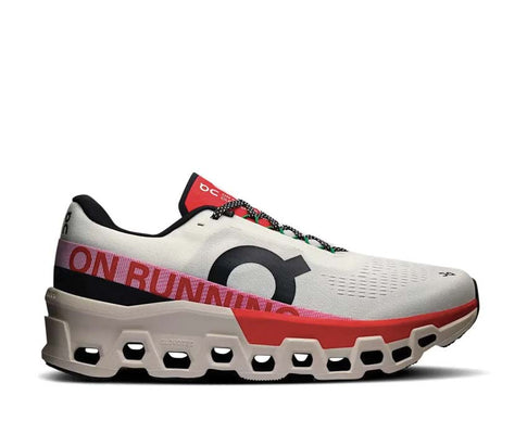 On Cloudmonster 2 Ivory/Silver — zapatilla running hombre amortiguación CloudTec máxima