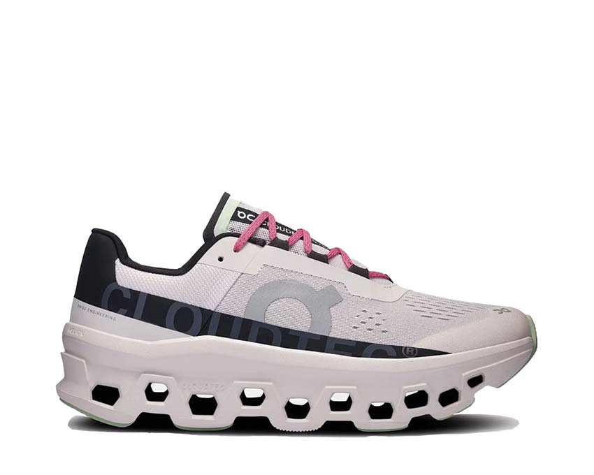 On Cloudmonster Frost/Black — running homme amorti CloudTec longue distance