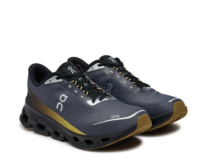 On Cloudspark Iron/Black vue latérale — tige légère running homme