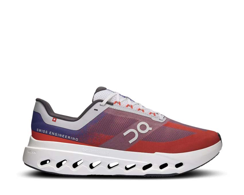 On Cloudsurfer Next Indigo/Flame — Herren-Laufschuh CloudTec reaktiv flexibel