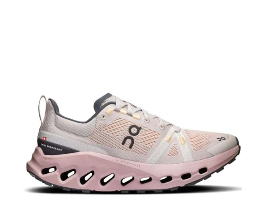 On Cloudsurfer Trail W Silver/Mauve — Trail Damen-Laufschuh Missiongrip