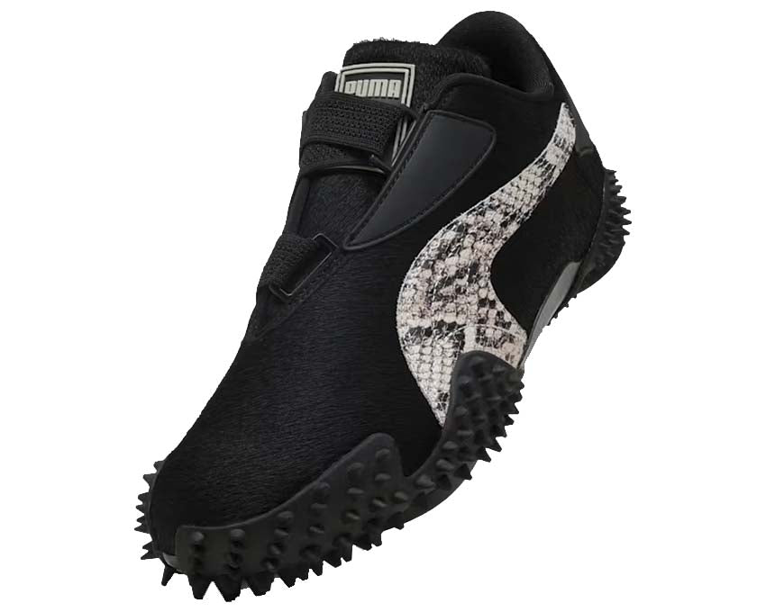 Puma x A$AP Rocky Mostro OG Pony Hair vue latérale — poil de poney noir Mostro