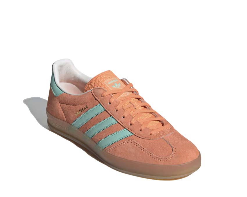 vue latérale — Gazelle Indoor Easy Orange Clear Mint semelle gomme