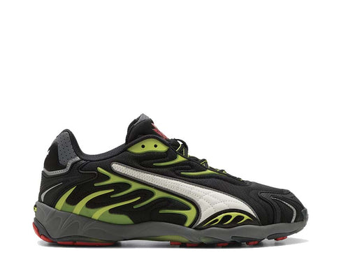 Puma x ASAP ROCKY Inhale Mesh Black White Lime — sneaker homme collab mesh