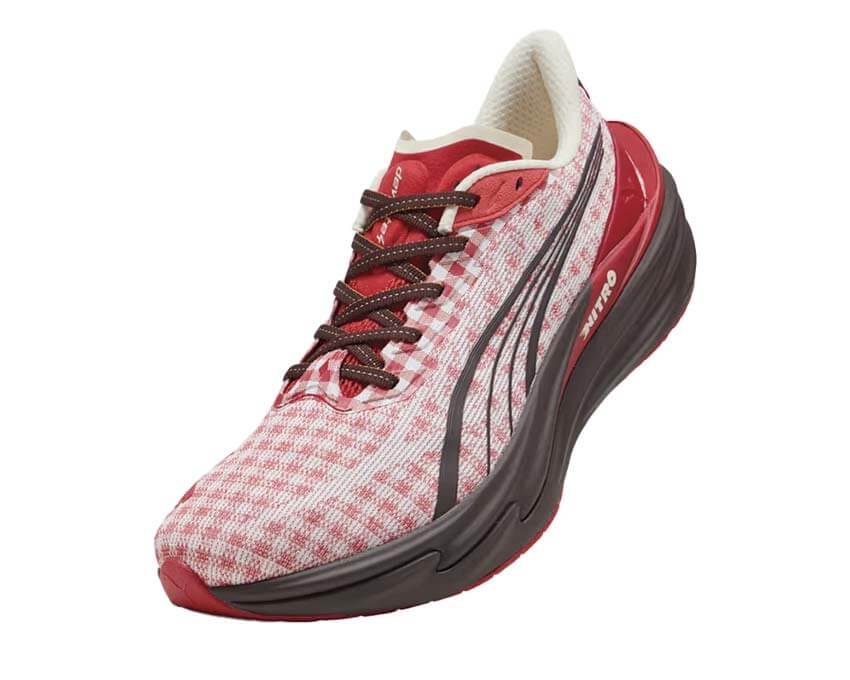 Puma Deviate Nitro 4 Check Rouge vue — rouge Deviate Nitro 4 Check running