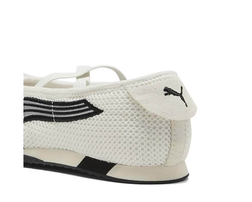 Puma H-Street Ballet W Blanc détail — détail cuir blanc logo Puma H-Street