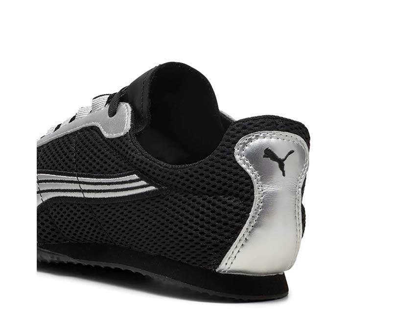 Puma H-Street OG Noir Argent détail — détail cuir noir logo Puma H-Street