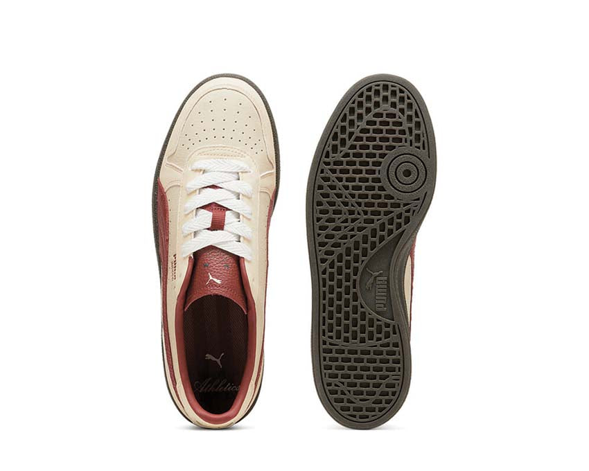 Puma Indoor Players Lane Creamy Vanilla Intense Red Sohle — Indoor Gummisohle