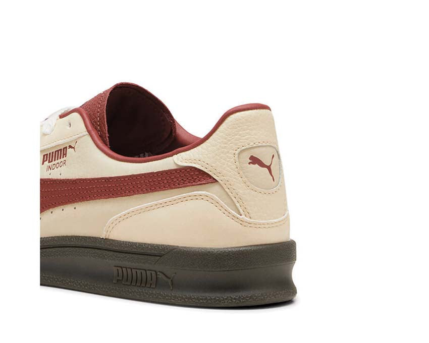 Puma Indoor Players Lane Creamy Vanilla Intense Red Detail — Vintage Puma Logo
