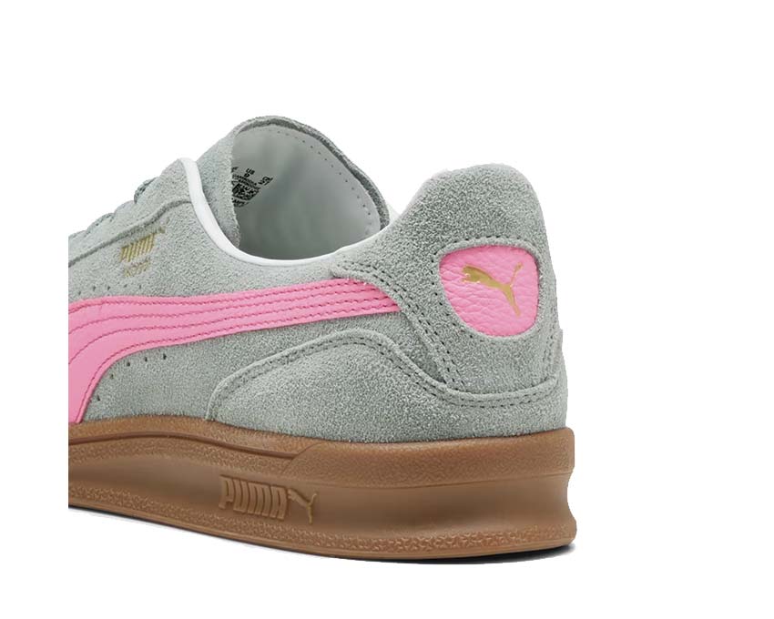 Puma Indoor Soft Green Moon Sun Struck vue latérale — cuir bi-tone