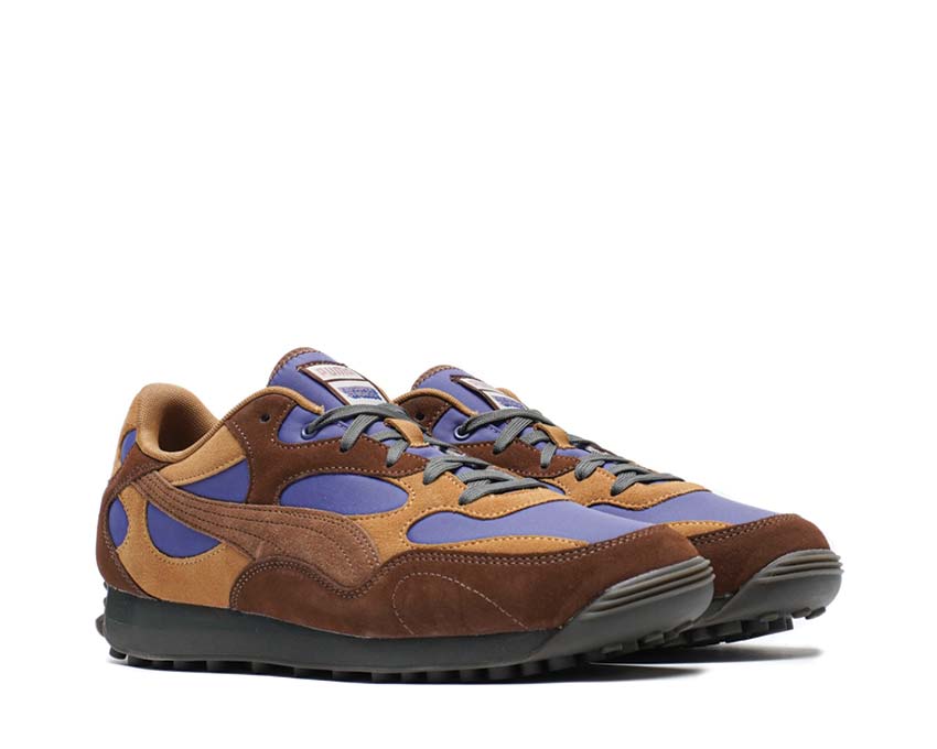 Puma x KIDSUPER Easy Rider Chocotart Brown vista lateral — diseño KidSuper