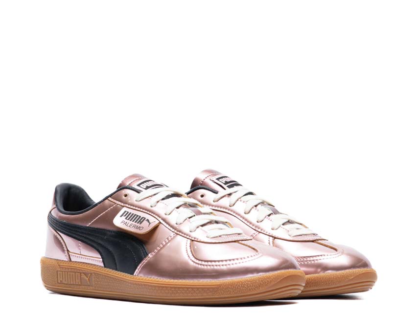 Puma Palermo FC Metallic Bright Pink Black side view — metallic finish