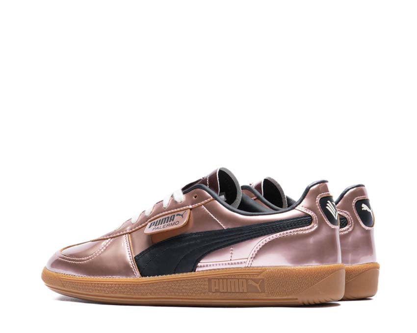 Puma Palermo FC Metallic Bright Pink Black sole — rubber sole