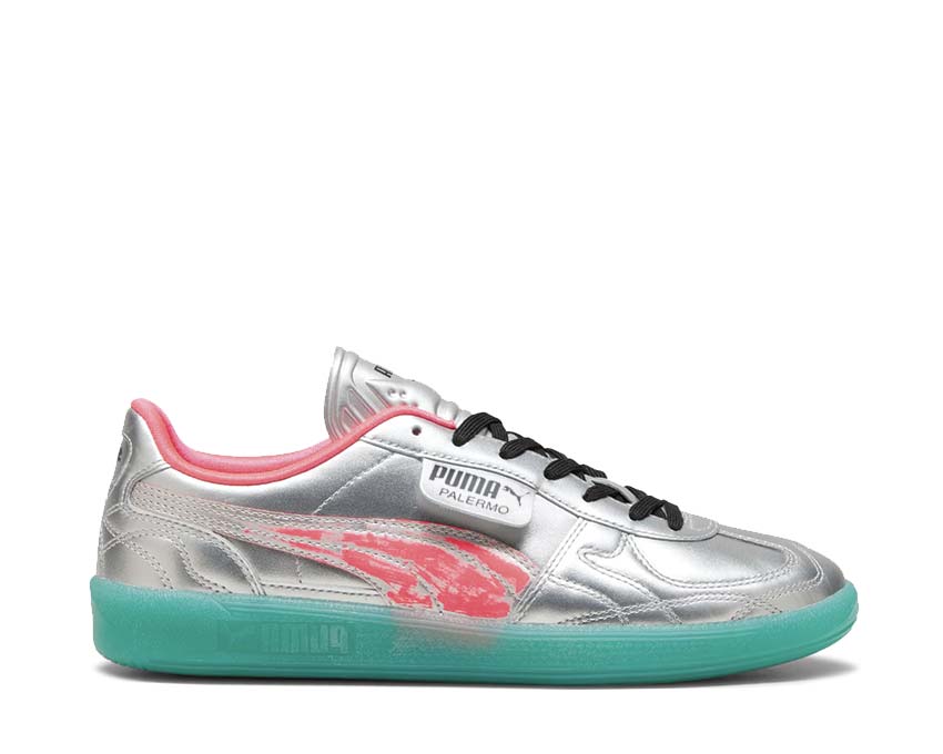 Puma Palermo NewGen Footy Silver Sparkling Green — Herren-Sneaker Silber