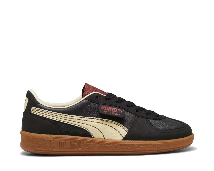 Puma Palermo Players Lane Black Intense Red — zapatilla hombre cuero rojo negro