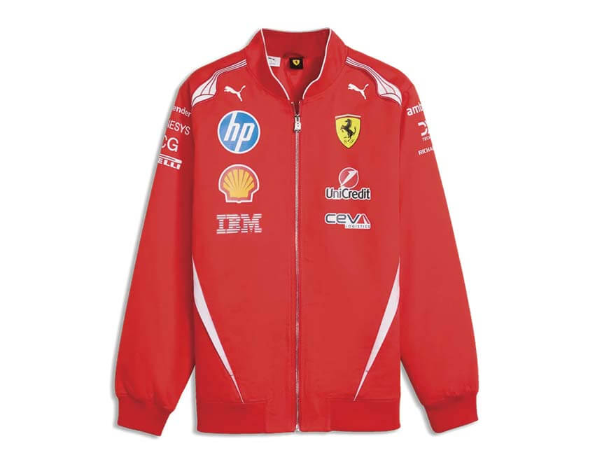 Puma Scuderia Ferrari Bomber Jacket Rouge — veste bomber Ferrari rouge Puma Formule 1 sport