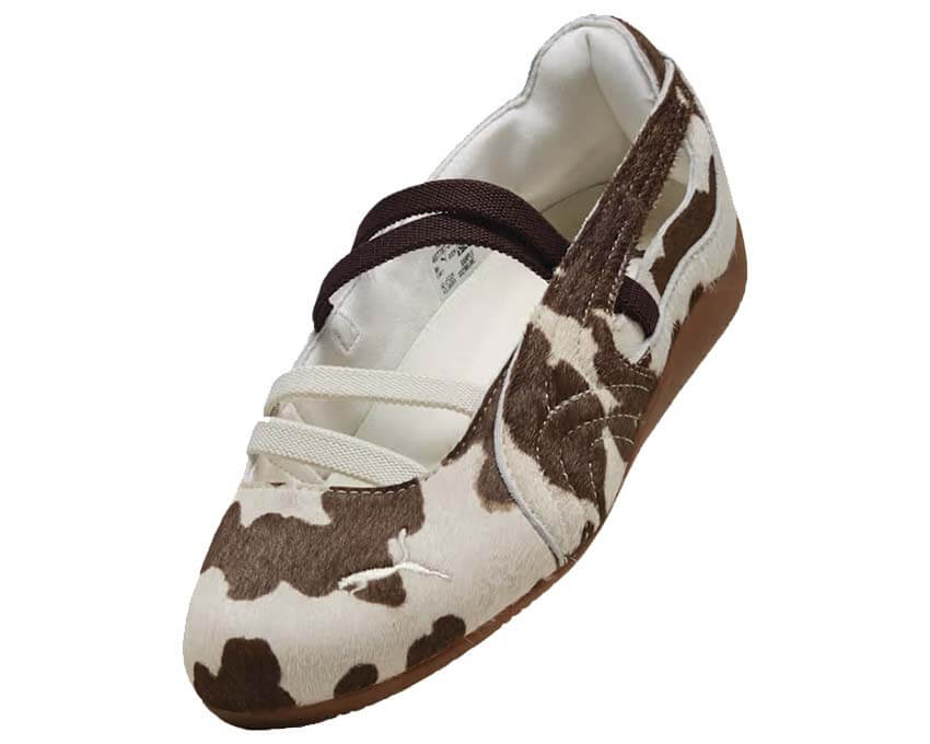 Puma Speedcat Ballet Cow vue latérale — cuir vache Speedcat Ballet femme