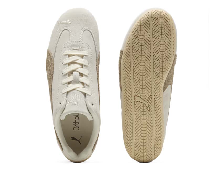 Puma Speedcat Elevated Wns White détail — logo Speedcat blanc