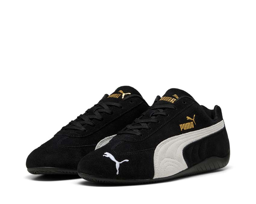 Puma Speedcat OG Black White Seitenansicht — Racing-Lederobermaterial