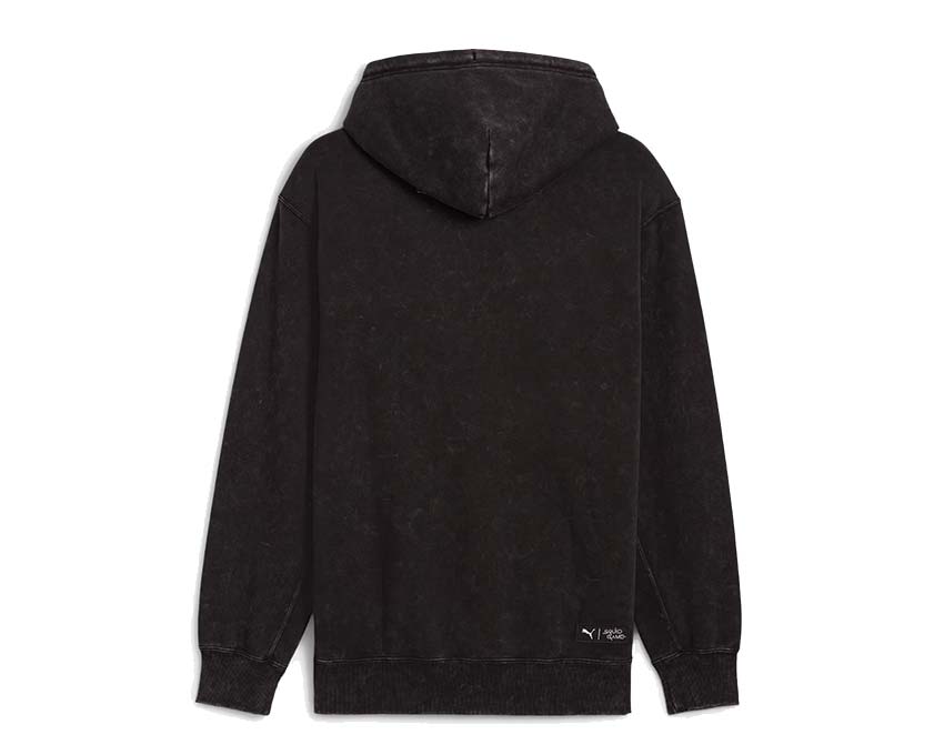 Puma x Squid Game Hoodie Black détail — broderie Squid Game Puma