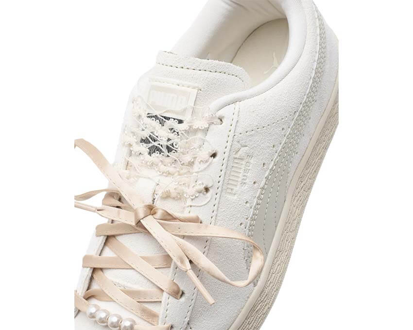 Puma Suede Bloom Ivoire vue latérale — daim ivoire Suede Bloom W femme