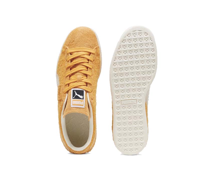 Puma Suede Mohair Ginger Tea Frosted Ivory détail — texture mohair