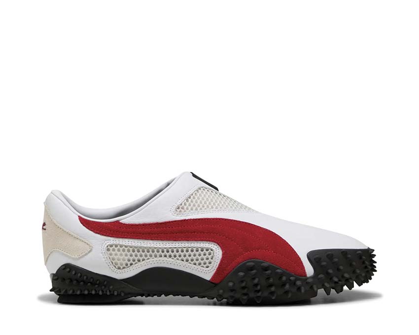 Puma Ur Mostro White Dark Crimson — sneaker unisexe plateforme blanc rouge