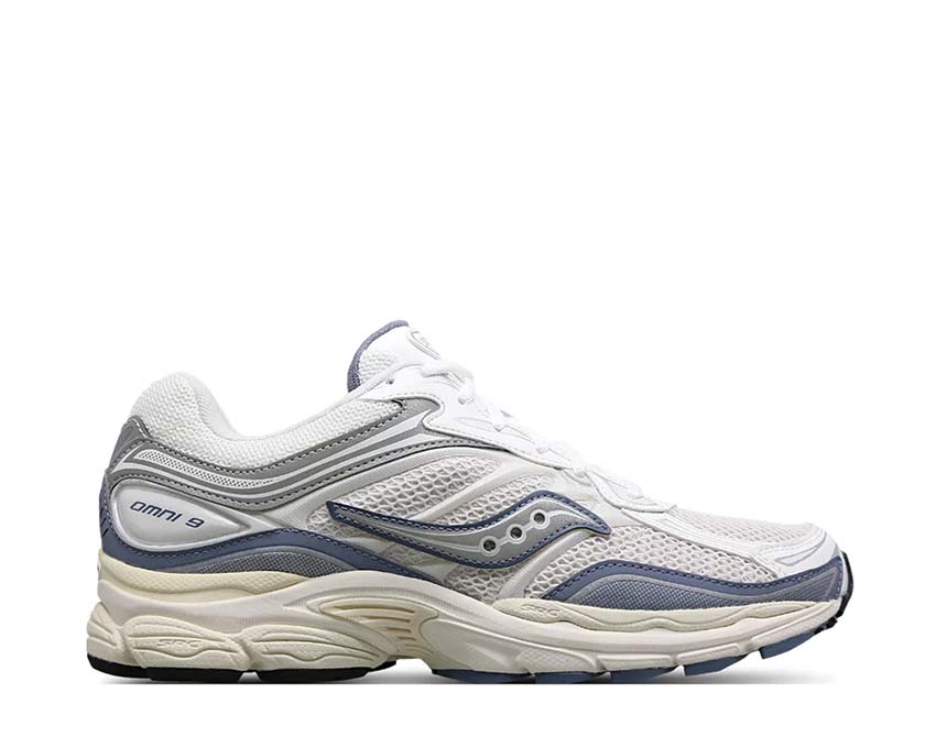 Saucony Progrid Omni 9 XLD Ivory Blue — running homme amorti ProGrid