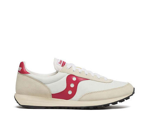 Saucony Trainer 80 White Red — running homme tige mesh respirante