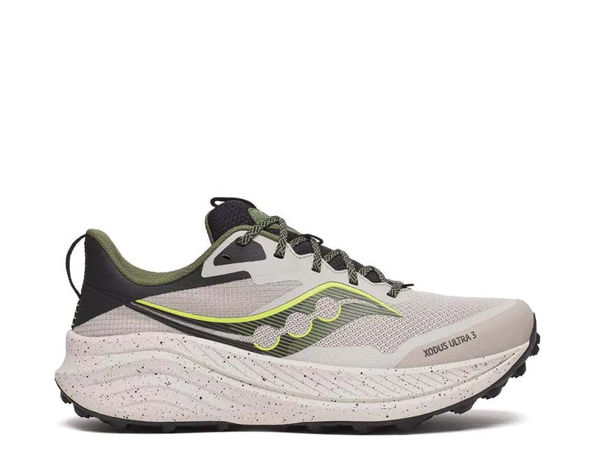 Saucony Xodus Ultra 3 Dove Olivine — running unisexe amorti ProGrid