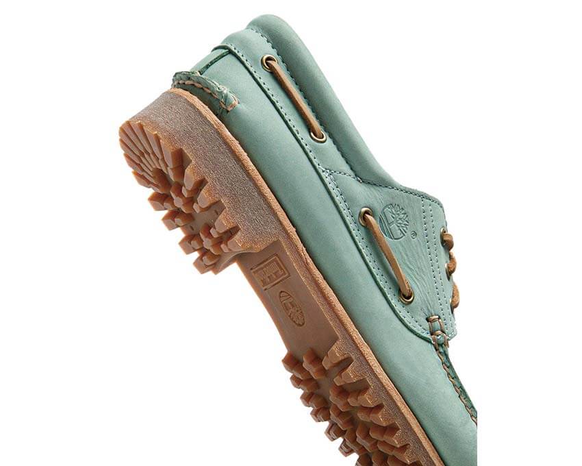 Timberland Boat Shoe Vert vue latérale — nubuck vert Authentic Boat Shoe