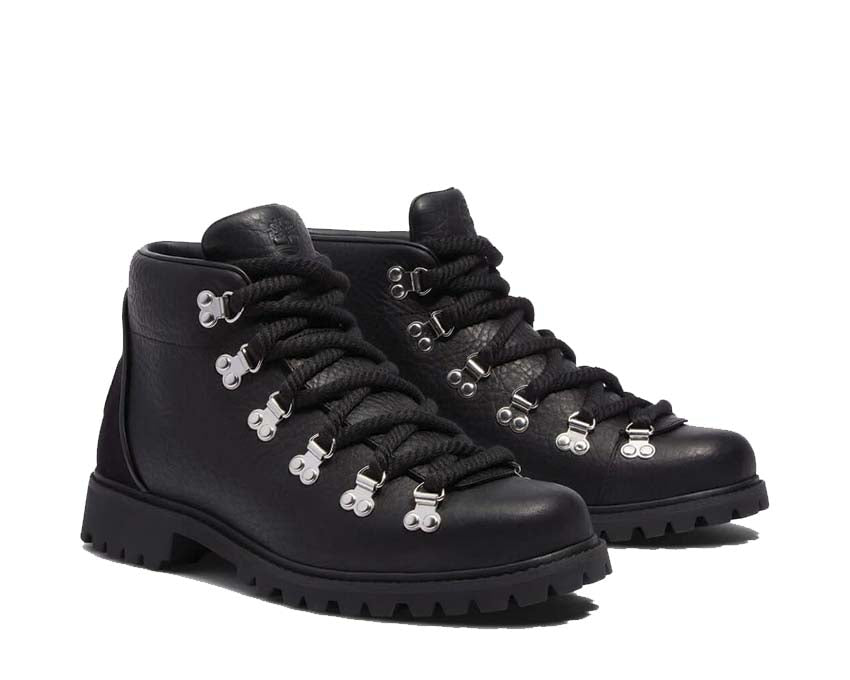 Timberland Authentic Hike Mid Boot Black vista lateral — perfil bota media caña negro