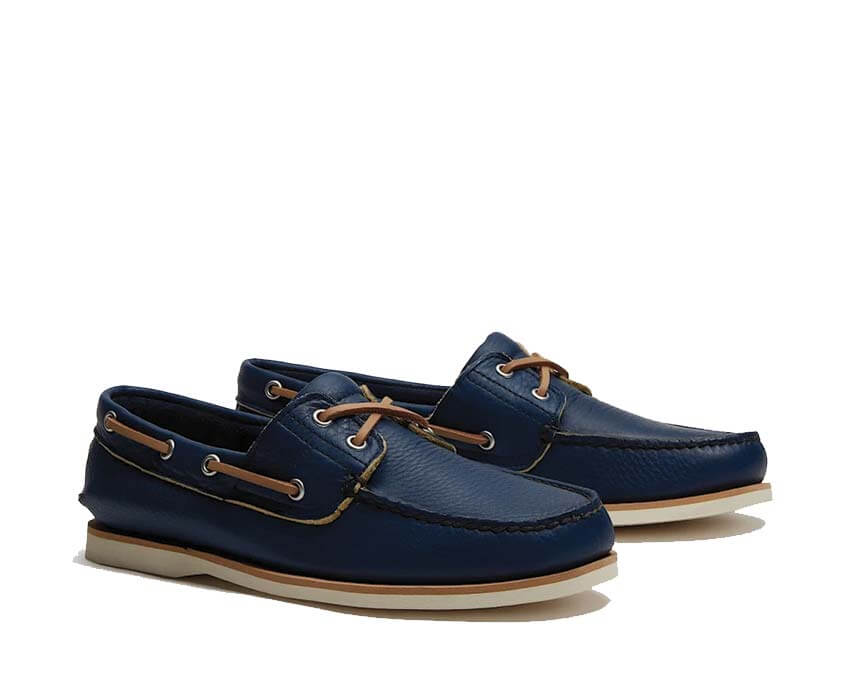 Timberland Classic Boat Shoe Dark Blue vue latérale — profil mocassin bleu marine