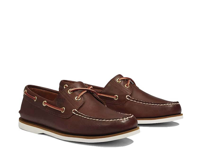 Timberland Classic Boat Shoe Brown Seitenansicht — Profil Bootsschuh Leder braun