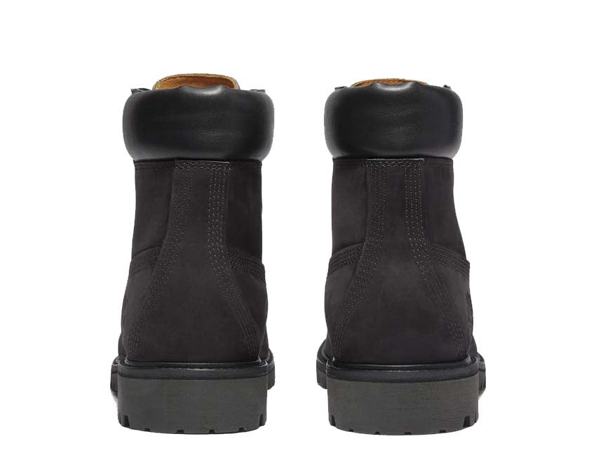 Timberland Luxe Mid Noir détail — détail nubuck noir logo Timberland