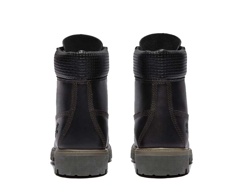 Timberland Premium 6 Inch Noir détail — lacets ronds logo Timberland noir