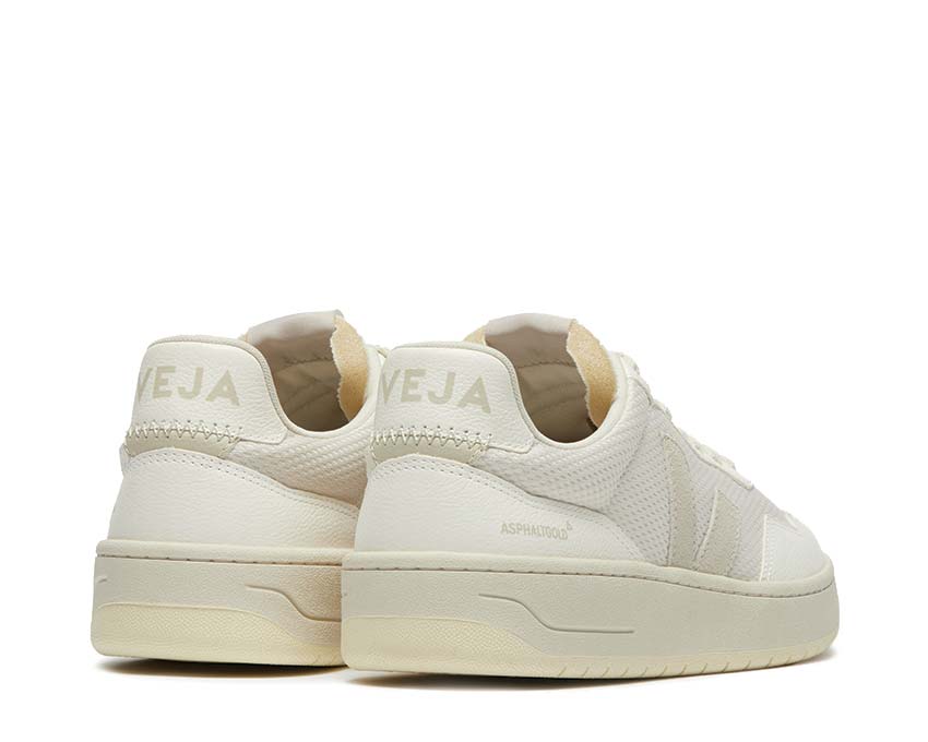 Veja X Asphaltgold Alveomesh Gravel vue latérale — mesh gris gravier Asphaltgold