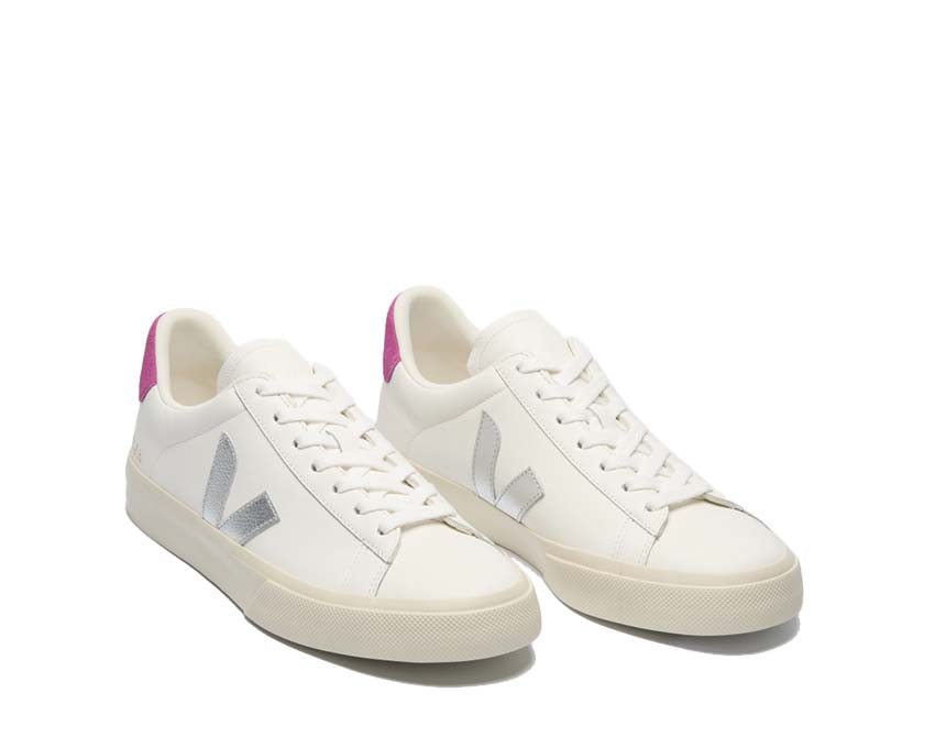 Veja Campo Leather White Silver Ultraviolet semelle — semelle gomme naturelle