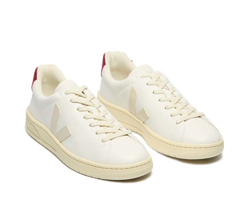 Veja Urca CWL White Pierre Marsala vue latérale — toile éco-responsable