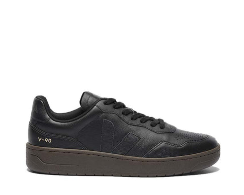 Veja V-90 O.T. Leather Black Eagle homme — sneaker homme cuir noir eagle oversize