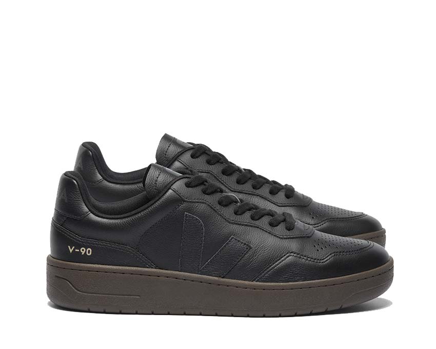 Veja V-90 O.T. Leather Black Eagle homme semelle — semelle épaisse caoutchouc