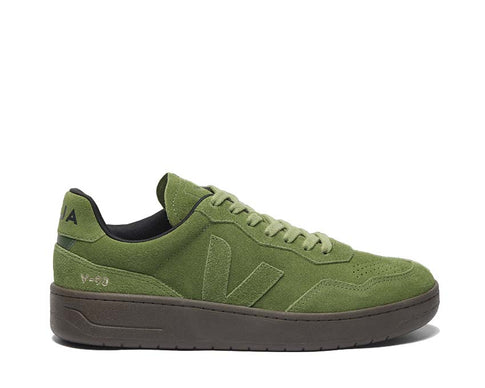 Veja V-90 Suede Militar Eagle — sneaker femme daim kaki militaire éco